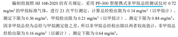 《固定污染源廢氣總烴、甲烷和非甲烷總烴的測定便攜式催化氧化-氫火焰離子化檢測器法》