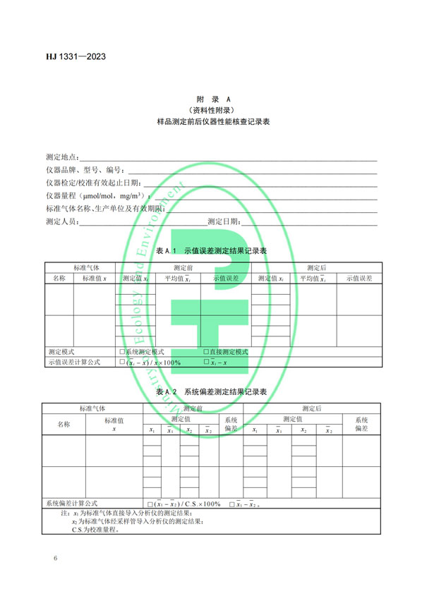 HJ 1331-2023《固定污染源廢氣總烴、甲烷和非甲烷總烴的測定便攜式催化氧化-氫火焰離子化檢測器法》-8